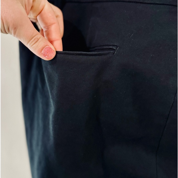 Ann Taylor Eva Ankle Pant Classic Tall Flat Front 4 Pocket Trousers Black SZ 16T - Picture 8 of 14